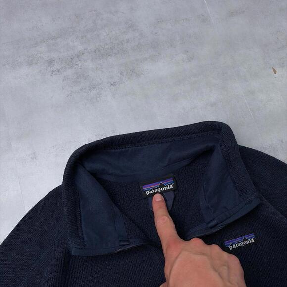 Y2K Navy Patagonia Better Sweater Fleece Quarter Zip Sweater - Picture 6 of 8